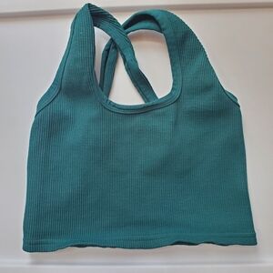 NWOT FP Free People Movement Criss Cross Cropped Tank Top M/L